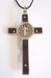 画像3: ペンダント　聖ベネディクト十字架　金属+木　こげ茶色 (3)