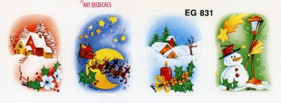画像1: イタリア製　クリスマスシール　ゆきだるま　EG831