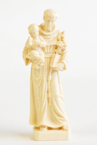 画像5: 木彫り　パドアの聖アントニオと幼子イエス像　白木 7cm　　 (5)