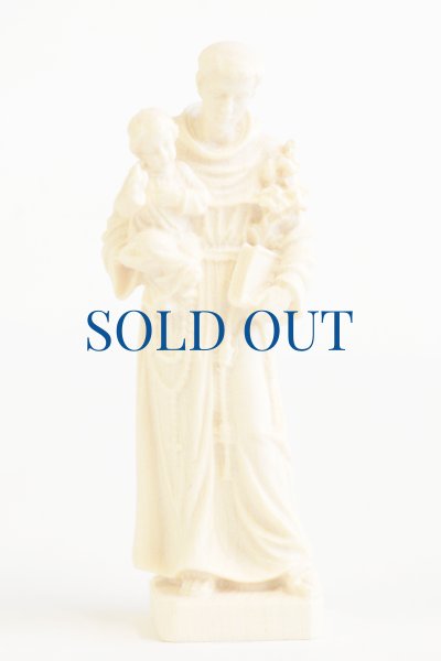 画像5: 木彫り　パドアの聖アントニオと幼子イエス像　白木 7cm　　 (5)