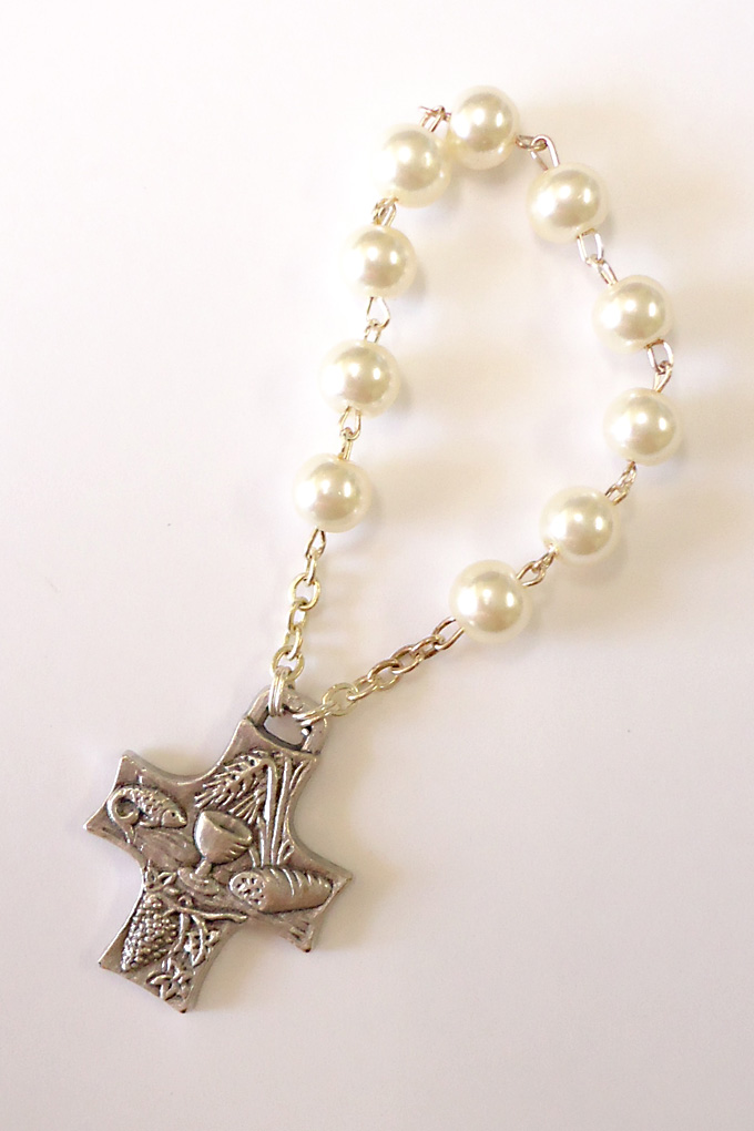 ミニロザリオ パール調 初聖体 ドン・ボスコ社