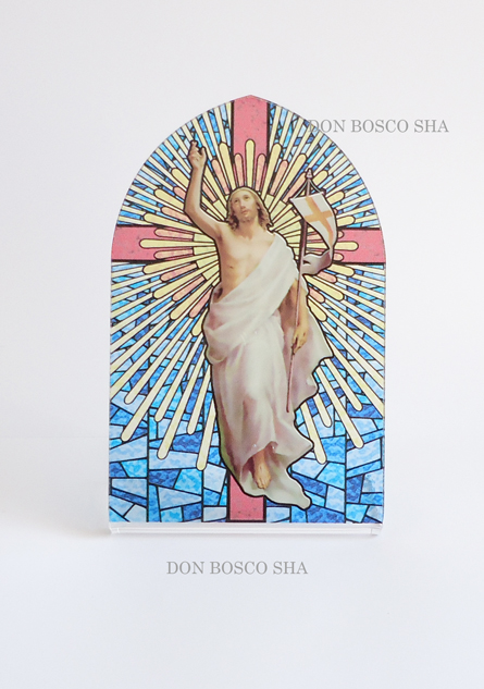 卓上置物 ステンドグラス調 復活のキリスト - ドン・ボスコ社