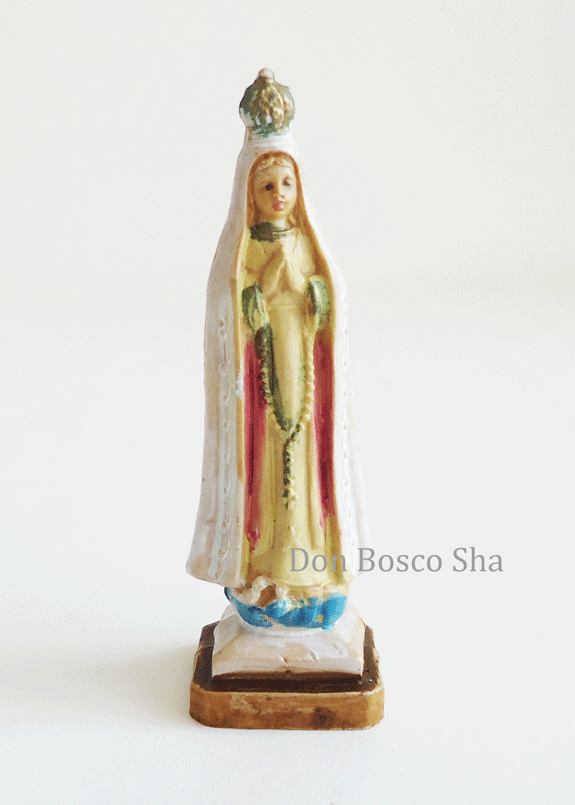 樹脂製　ファティマの聖母像　7cm カラー