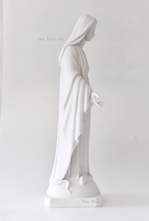 プラストマーブル製 無原罪の聖母像 白 80cm 908B - ドン・ボスコ社