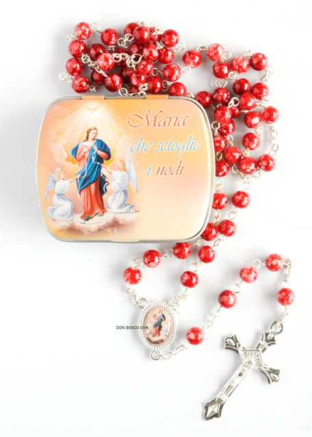 ロザリオ 缶ケース入り 結び目を解く聖母マリア ドン ボスコ社