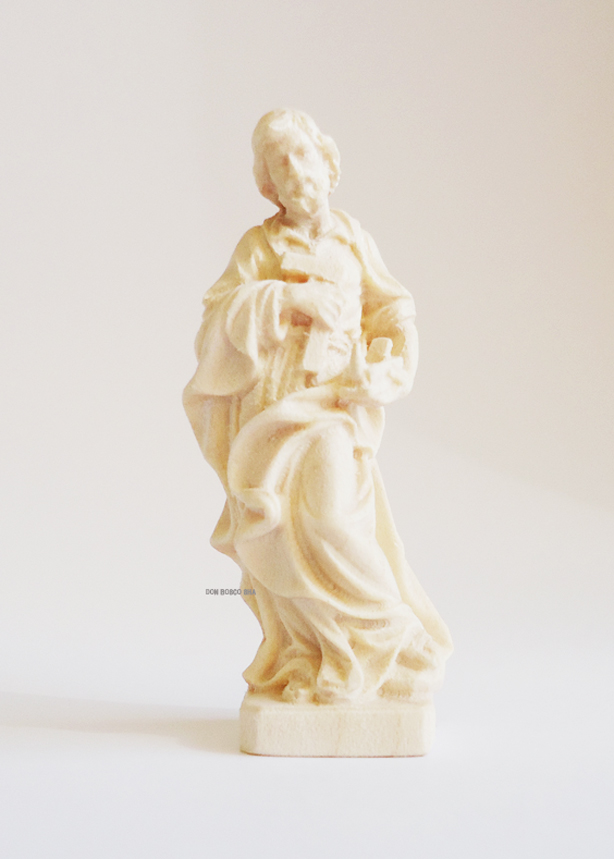 木彫り 大工のヨセフ像 白木 約7cm NB - ドン・ボスコ社
