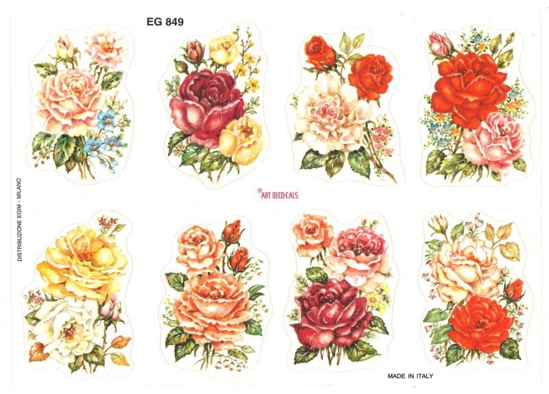 イタリア製シール 花 バラ Eg849 ドン ボスコ社