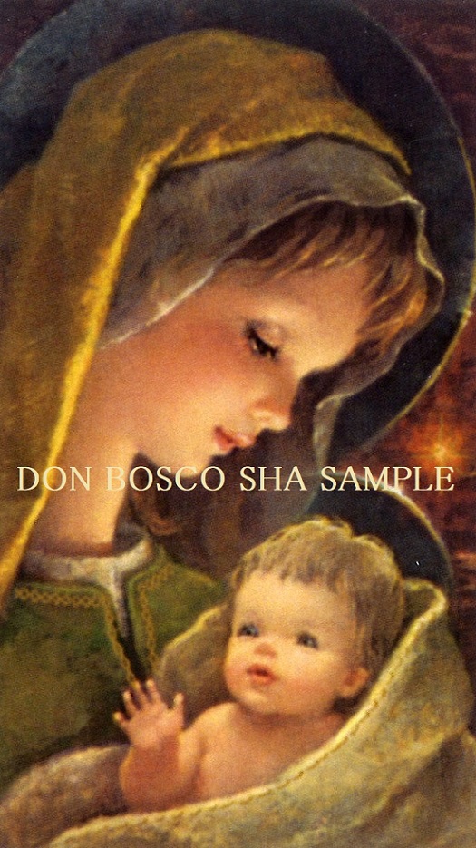 イタリア製 ご絵 クリスマス 聖母子 Apostolica 2 ドン ボスコ社