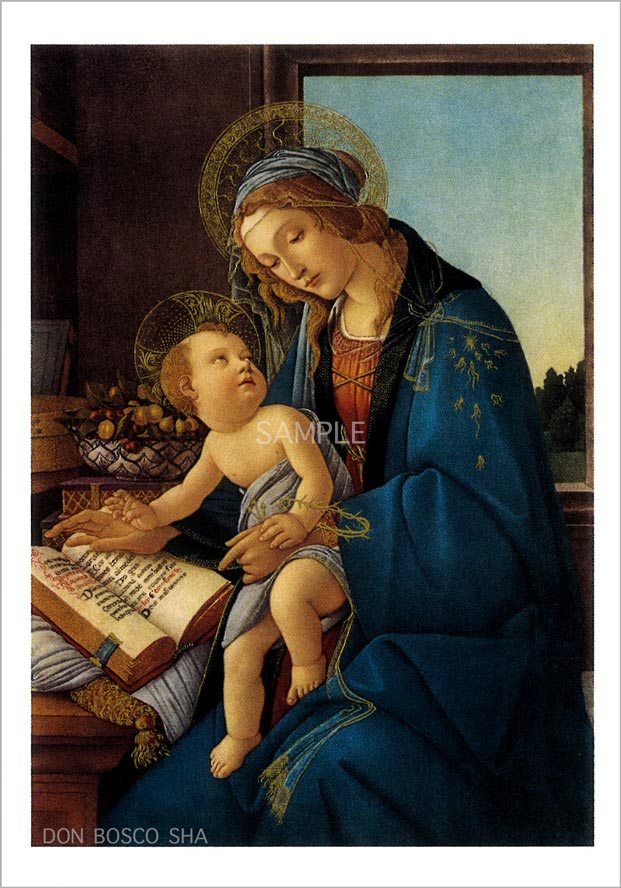ポストカード 書物の聖母(ボッティチェリ) HB9099 - ドン・ボスコ社