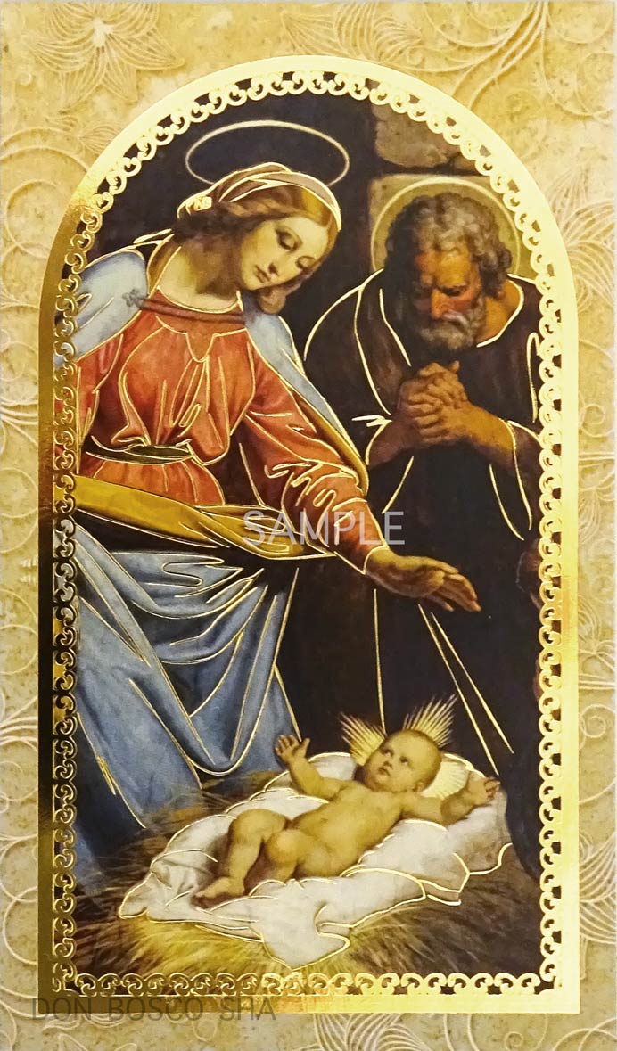イタリア製　クリスマスご絵　41-I.N.-2 （金色の箔押しあり）