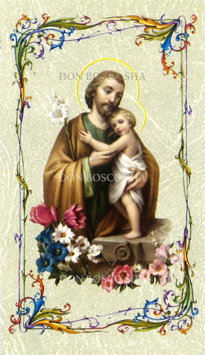 イタリア製　ご絵　聖ヨセフと幼子イエス